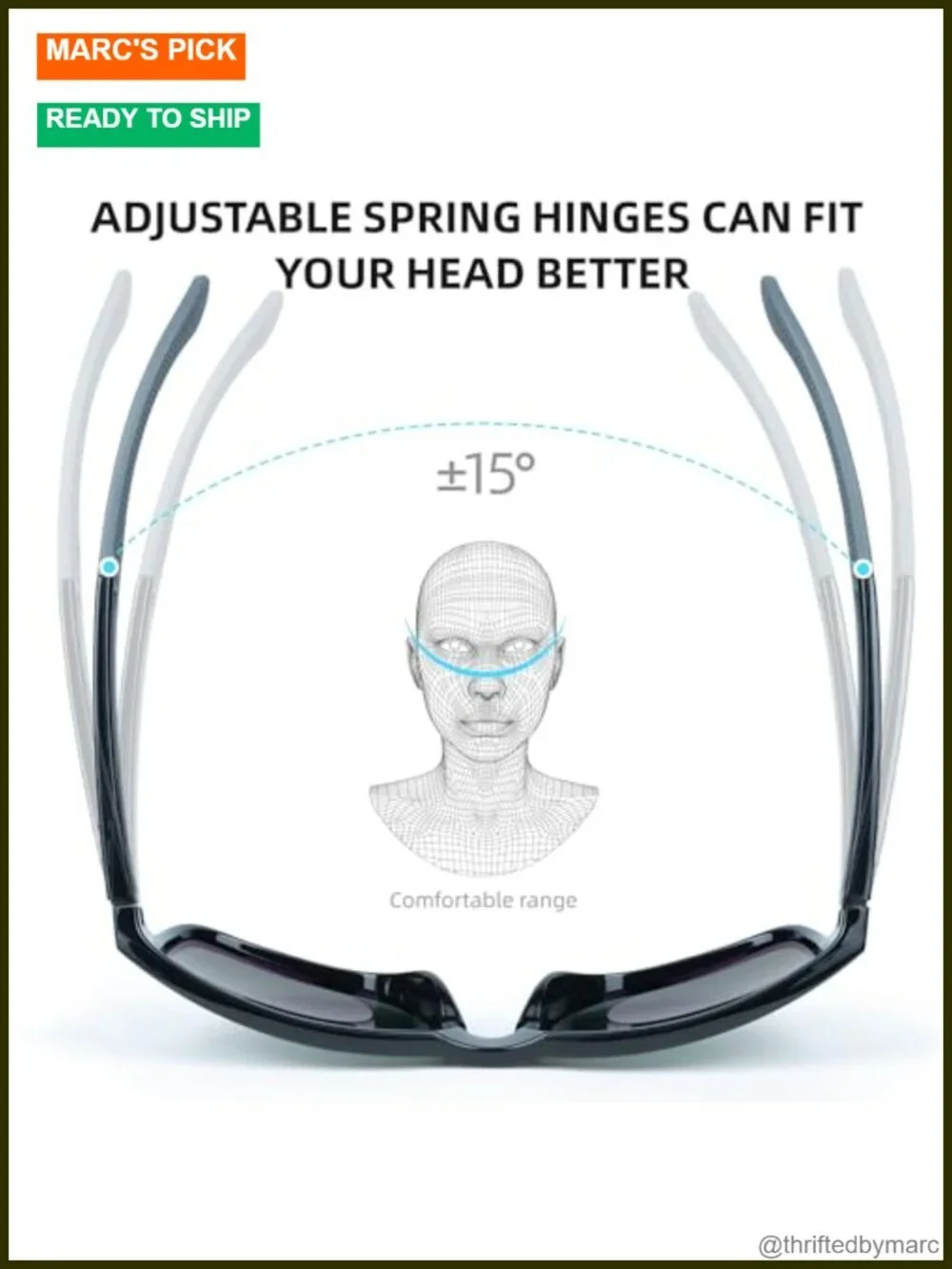 Unisex Polarized Corning Glass Lens Sunglasses with Nylon Frame Spring Hinges